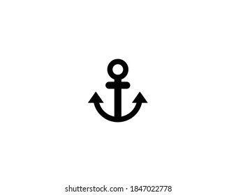 Ship anchor vector icon. Isolated anchor illustration