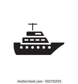 Ship    icon,  isolated. Flat  design.