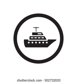 Ship    icon,  isolated. Flat  design.