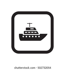 Ship    icon,  isolated. Flat  design.