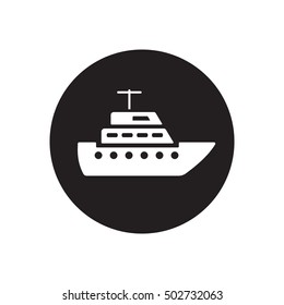 Ship    icon,  isolated. Flat  design.