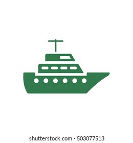 Ship    icon,  isolated. Flat  design.