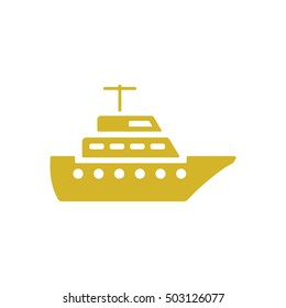 Ship    icon,  isolated. Flat  design.