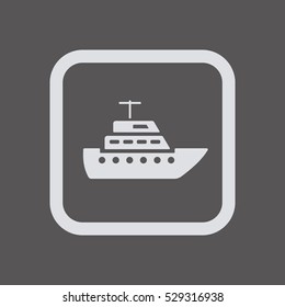 Ship  icon,  isolated. Flat  design.