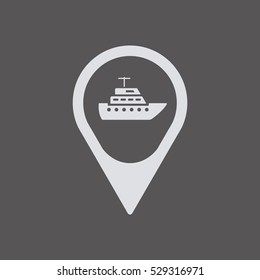 Ship  icon,  isolated. Flat  design.