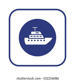 Ship  icon,  isolated. Flat  design.