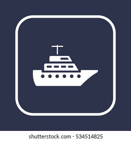 Ship  icon,  isolated. Flat  design.
