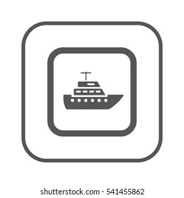Ship  icon,  isolated. Flat  design.