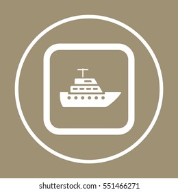 Ship  icon,  isolated. Flat  design.