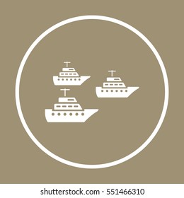 Ship  icon,  isolated. Flat  design.