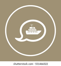 Ship  icon,  isolated. Flat  design.