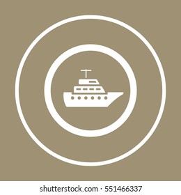 Ship  icon,  isolated. Flat  design.