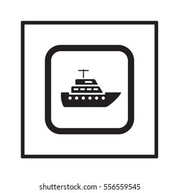 Ship  icon,  isolated. Flat  design.