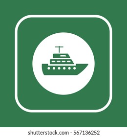 Ship  icon,  isolated. Flat  design.
