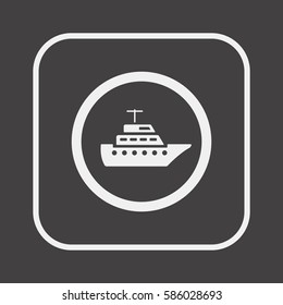 Ship  icon,  isolated. Flat  design.