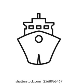 Ship icon Isolated flat vector in outline