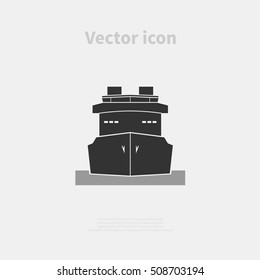 Ship icon isolated on background. Vector illustration.