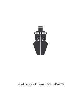Ship icon isolated on background. Logo illustration.