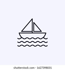 Ship icon isolated on white background