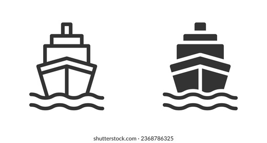 Ship icon isolated on a white background.