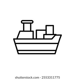 Ship icon isolated on white background
