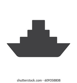 Ship icon isolated on white background