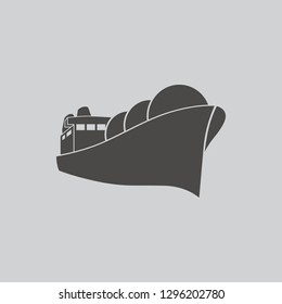 Ship icon isolated sign symbol and flat style for app, web and digital design. Vector illustration.