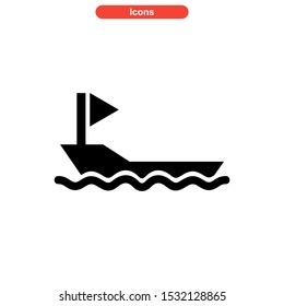 ship icon isolated sign symbol vector illustration - high quality black style vector icons
