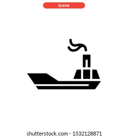 ship icon isolated sign symbol vector illustration - high quality black style vector icons
