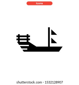 ship icon isolated sign symbol vector illustration - high quality black style vector icons
