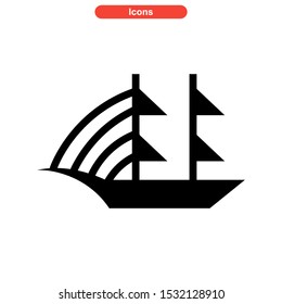 ship icon isolated sign symbol vector illustration - high quality black style vector icons
