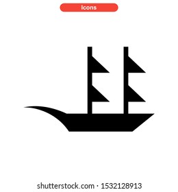 ship icon isolated sign symbol vector illustration - high quality black style vector icons
