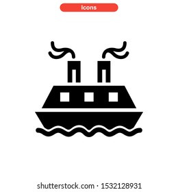 ship icon isolated sign symbol vector illustration - high quality black style vector icons
