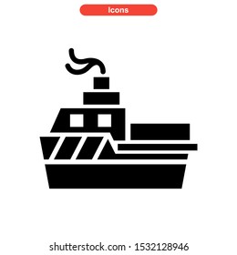 ship icon isolated sign symbol vector illustration - high quality black style vector icons

