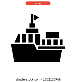 ship icon isolated sign symbol vector illustration - high quality black style vector icons
