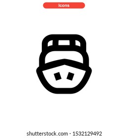 ship icon isolated sign symbol vector illustration - high quality black style vector icons
