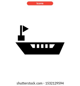 ship icon isolated sign symbol vector illustration - high quality black style vector icons
