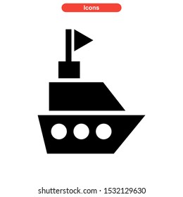 ship icon isolated sign symbol vector illustration - high quality black style vector icons
