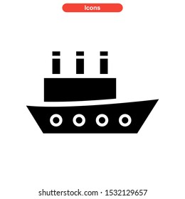 ship icon isolated sign symbol vector illustration - high quality black style vector icons
