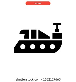 ship icon isolated sign symbol vector illustration - high quality black style vector icons
