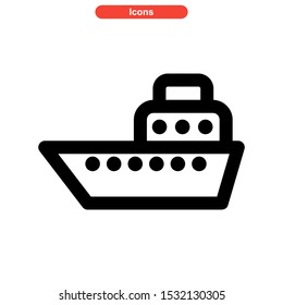 ship icon isolated sign symbol vector illustration - high quality black style vector icons
