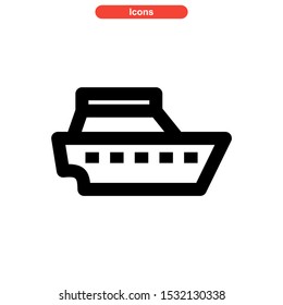 ship icon isolated sign symbol vector illustration - high quality black style vector icons
