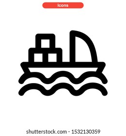 ship icon isolated sign symbol vector illustration - high quality black style vector icons
