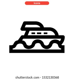 ship icon isolated sign symbol vector illustration - high quality black style vector icons
