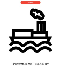 ship icon isolated sign symbol vector illustration - high quality black style vector icons
