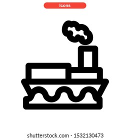 ship icon isolated sign symbol vector illustration - high quality black style vector icons
