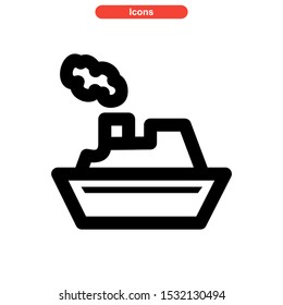 ship icon isolated sign symbol vector illustration - high quality black style vector icons

