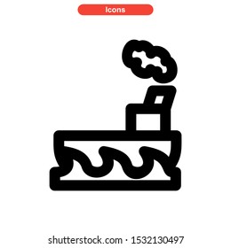 ship icon isolated sign symbol vector illustration - high quality black style vector icons
