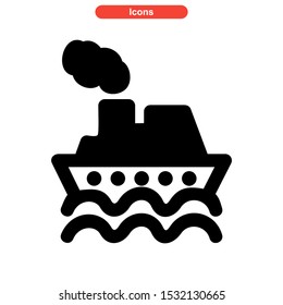 ship icon isolated sign symbol vector illustration - high quality black style vector icons
