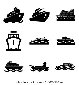 ship icon isolated sign symbol vector illustration - Collection of high quality black style vector icons
